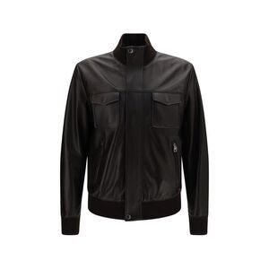 Dolce & Gabbana Brown Lamb Ovis Aries Aries Men's Bomber